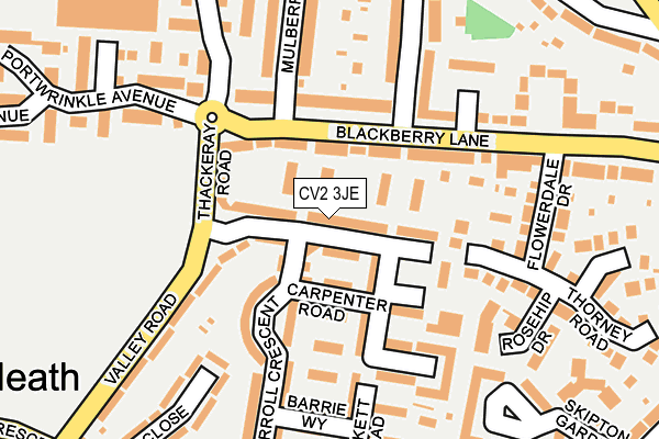 CV2 3JE map - OS OpenMap – Local (Ordnance Survey)