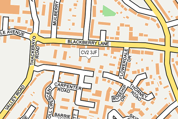 CV2 3JF map - OS OpenMap – Local (Ordnance Survey)