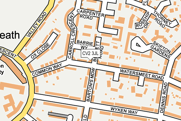 CV2 3JL map - OS OpenMap – Local (Ordnance Survey)