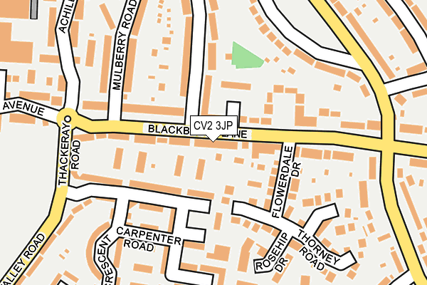 CV2 3JP map - OS OpenMap – Local (Ordnance Survey)