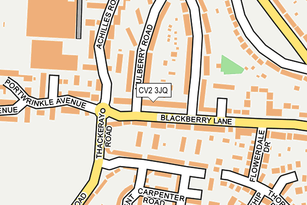 CV2 3JQ map - OS OpenMap – Local (Ordnance Survey)