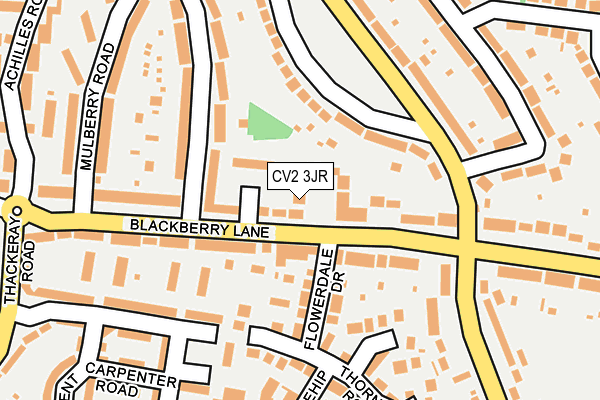 CV2 3JR map - OS OpenMap – Local (Ordnance Survey)