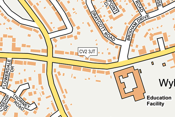 CV2 3JT map - OS OpenMap – Local (Ordnance Survey)