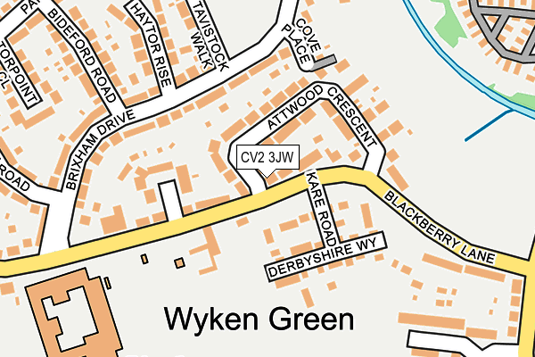 CV2 3JW map - OS OpenMap – Local (Ordnance Survey)