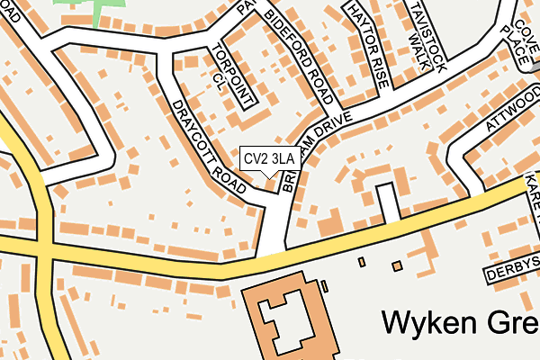 CV2 3LA map - OS OpenMap – Local (Ordnance Survey)