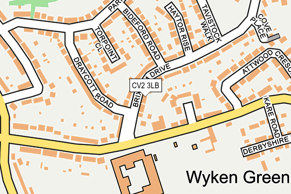 CV2 3LB map - OS OpenMap – Local (Ordnance Survey)