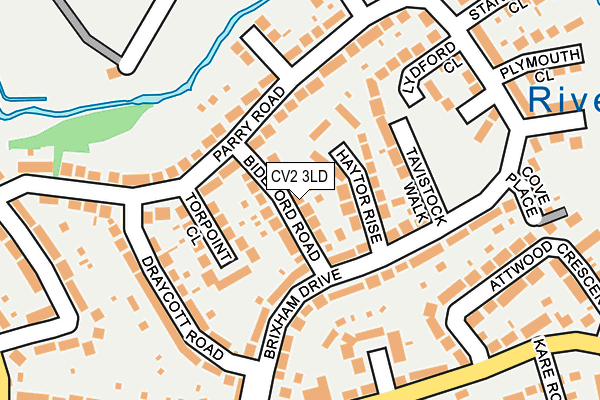 CV2 3LD map - OS OpenMap – Local (Ordnance Survey)