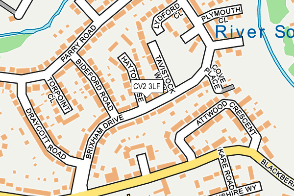 CV2 3LF map - OS OpenMap – Local (Ordnance Survey)