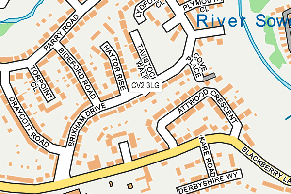 CV2 3LG map - OS OpenMap – Local (Ordnance Survey)