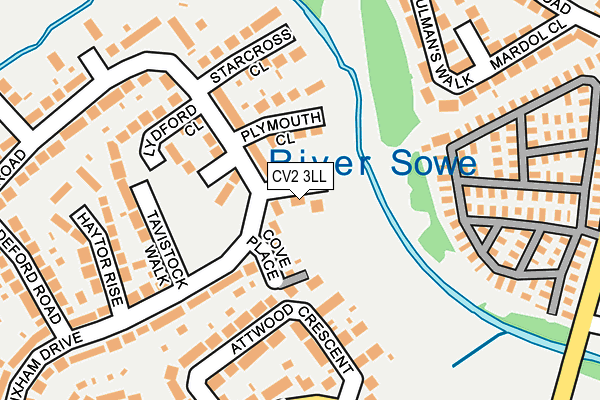 CV2 3LL map - OS OpenMap – Local (Ordnance Survey)