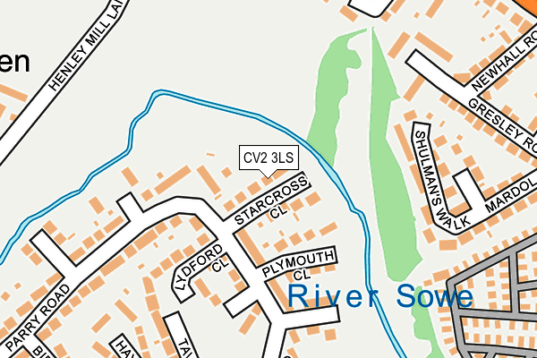 CV2 3LS map - OS OpenMap – Local (Ordnance Survey)