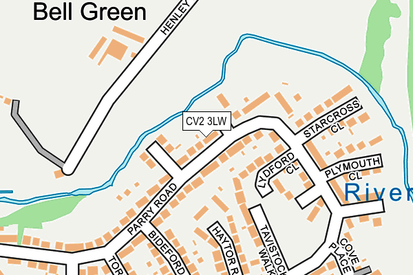 CV2 3LW map - OS OpenMap – Local (Ordnance Survey)
