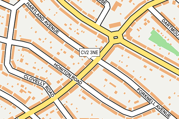 CV2 3NE map - OS OpenMap – Local (Ordnance Survey)