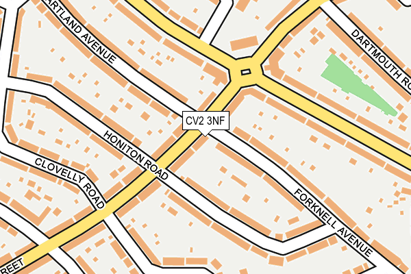CV2 3NF map - OS OpenMap – Local (Ordnance Survey)