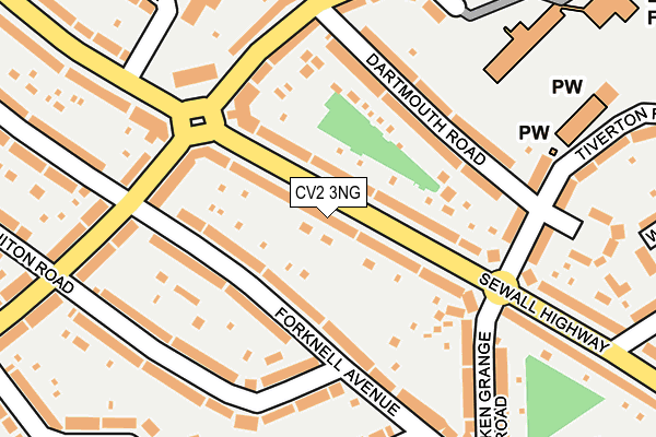 CV2 3NG map - OS OpenMap – Local (Ordnance Survey)