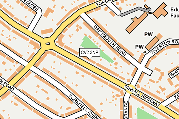 CV2 3NP map - OS OpenMap – Local (Ordnance Survey)