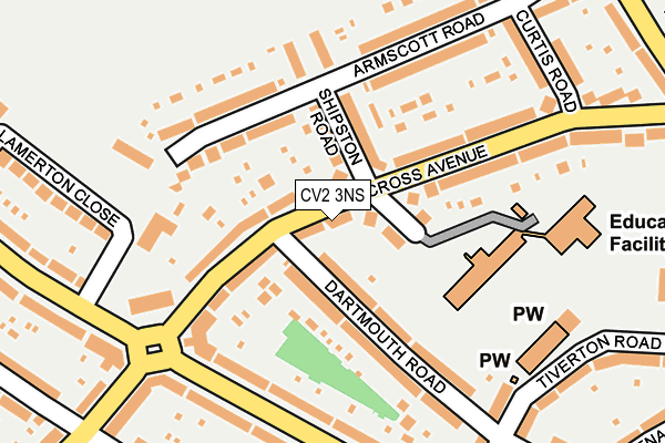 CV2 3NS map - OS OpenMap – Local (Ordnance Survey)