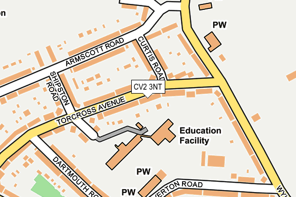 CV2 3NT map - OS OpenMap – Local (Ordnance Survey)