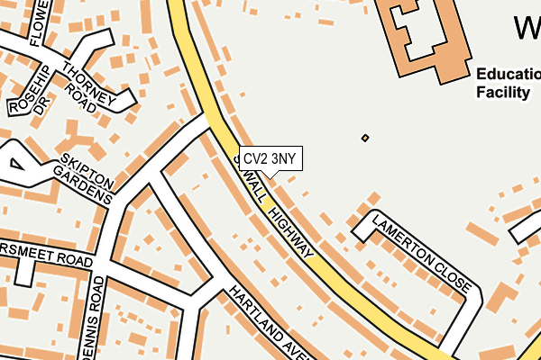 CV2 3NY map - OS OpenMap – Local (Ordnance Survey)