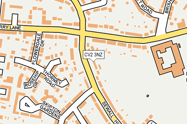 CV2 3NZ map - OS OpenMap – Local (Ordnance Survey)