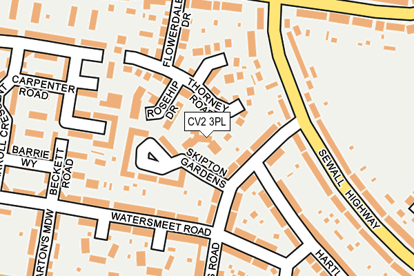 CV2 3PL map - OS OpenMap – Local (Ordnance Survey)