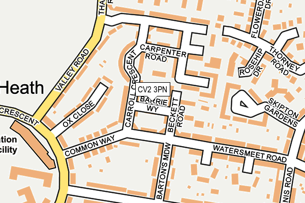 CV2 3PN map - OS OpenMap – Local (Ordnance Survey)