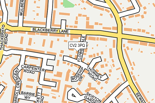 CV2 3PQ map - OS OpenMap – Local (Ordnance Survey)
