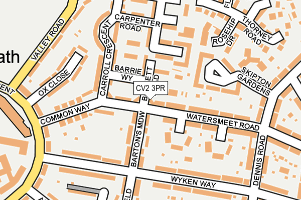 CV2 3PR map - OS OpenMap – Local (Ordnance Survey)