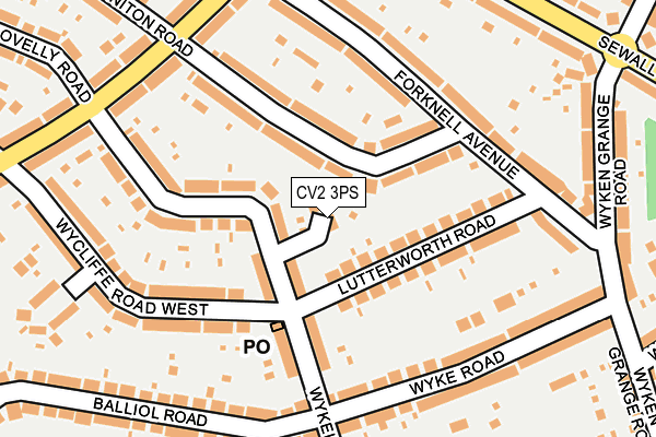 CV2 3PS map - OS OpenMap – Local (Ordnance Survey)