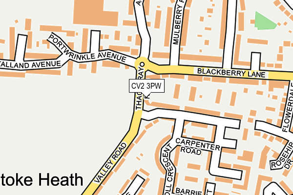 CV2 3PW map - OS OpenMap – Local (Ordnance Survey)
