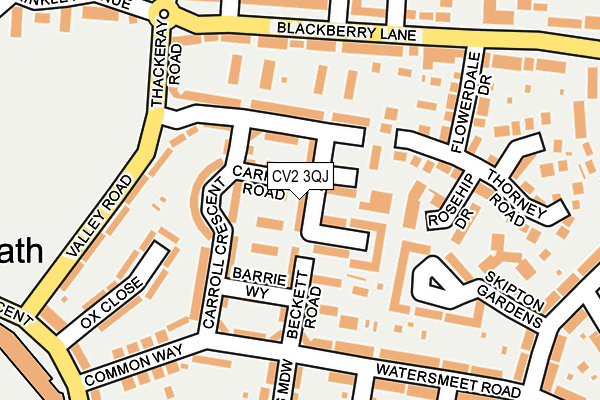 CV2 3QJ map - OS OpenMap – Local (Ordnance Survey)