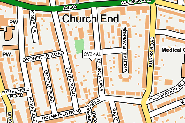 CV2 4AL map - OS OpenMap – Local (Ordnance Survey)