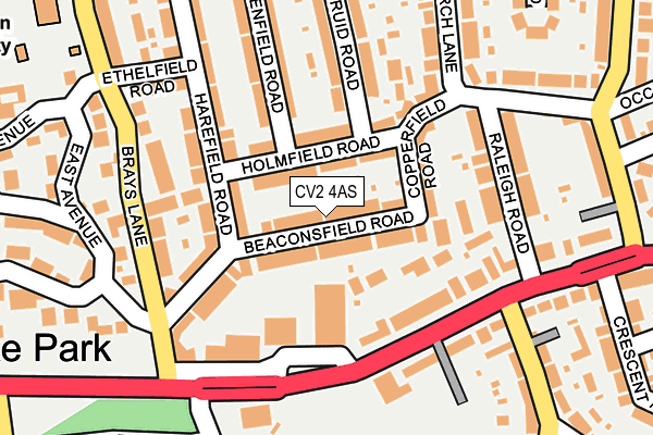 CV2 4AS map - OS OpenMap – Local (Ordnance Survey)