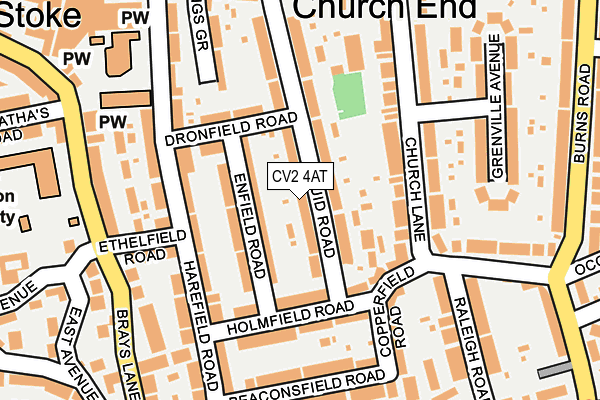 CV2 4AT map - OS OpenMap – Local (Ordnance Survey)