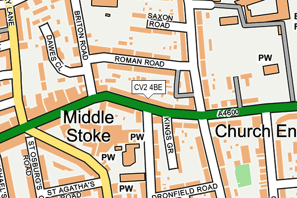 CV2 4BE map - OS OpenMap – Local (Ordnance Survey)