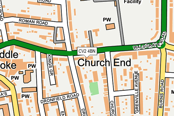 CV2 4BN map - OS OpenMap – Local (Ordnance Survey)