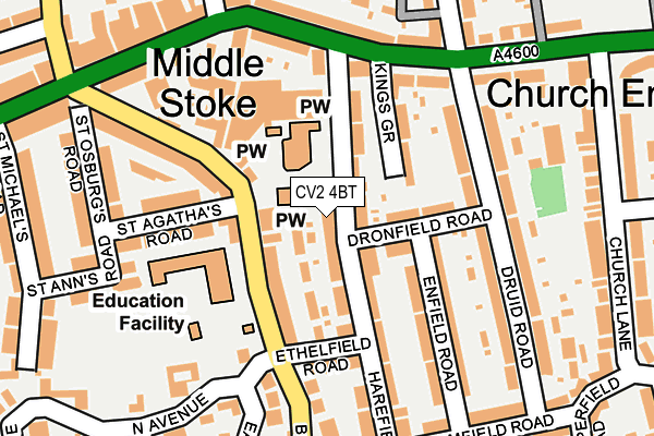 CV2 4BT map - OS OpenMap – Local (Ordnance Survey)