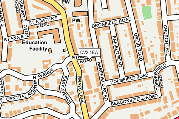 CV2 4BW map - OS OpenMap – Local (Ordnance Survey)