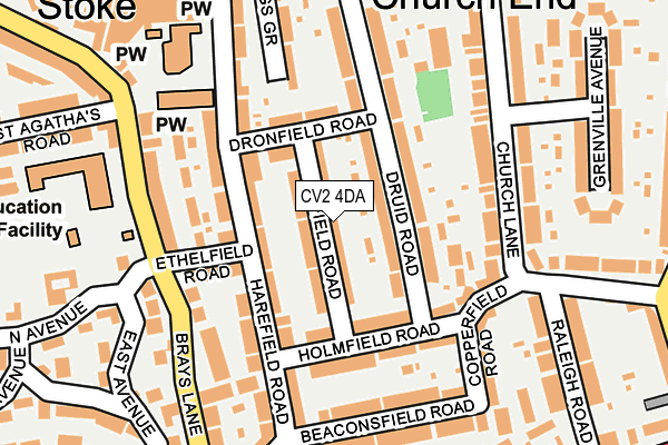 CV2 4DA map - OS OpenMap – Local (Ordnance Survey)