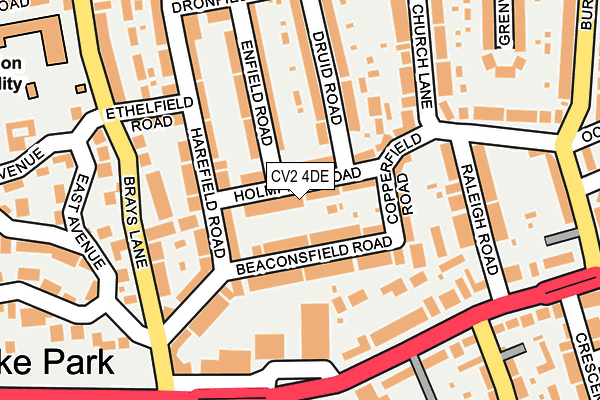 CV2 4DE map - OS OpenMap – Local (Ordnance Survey)