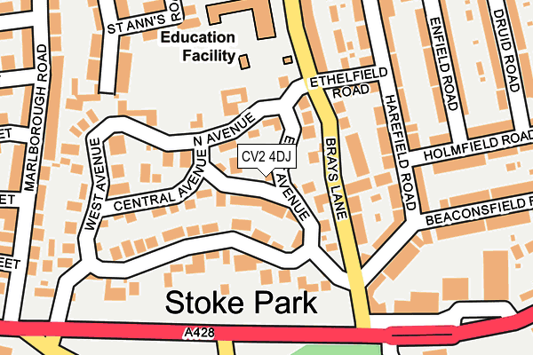 CV2 4DJ map - OS OpenMap – Local (Ordnance Survey)