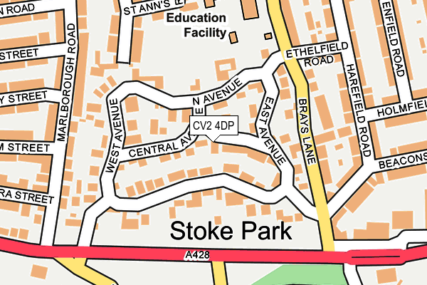 CV2 4DP map - OS OpenMap – Local (Ordnance Survey)