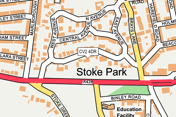 CV2 4DR map - OS OpenMap – Local (Ordnance Survey)