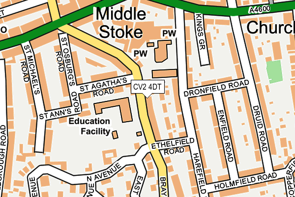 CV2 4DT map - OS OpenMap – Local (Ordnance Survey)