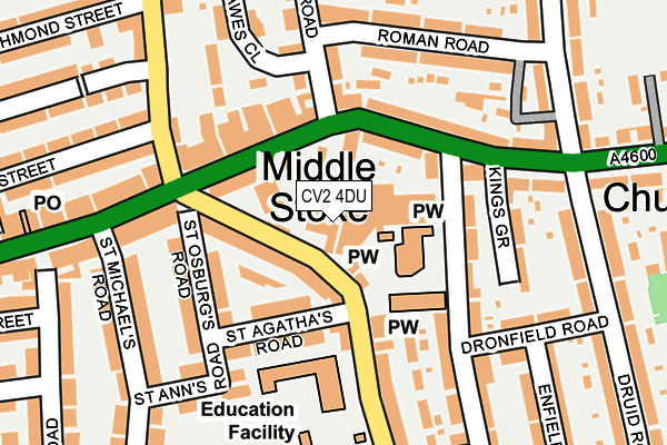 CV2 4DU map - OS OpenMap – Local (Ordnance Survey)