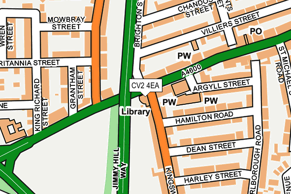 CV2 4EA map - OS OpenMap – Local (Ordnance Survey)