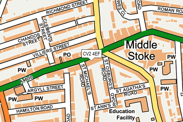 CV2 4EF map - OS OpenMap – Local (Ordnance Survey)