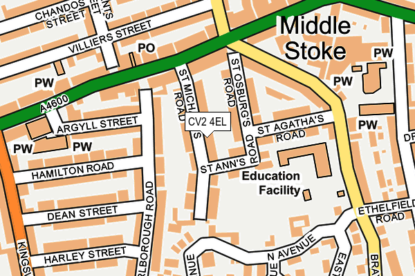 CV2 4EL map - OS OpenMap – Local (Ordnance Survey)