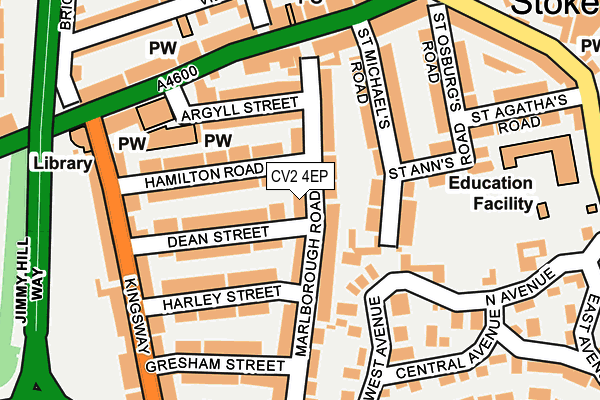 CV2 4EP map - OS OpenMap – Local (Ordnance Survey)