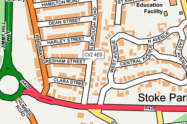 CV2 4ES map - OS OpenMap – Local (Ordnance Survey)